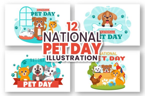 12 National Pet Day Illustration: Cute Vector Pets for Your Projects