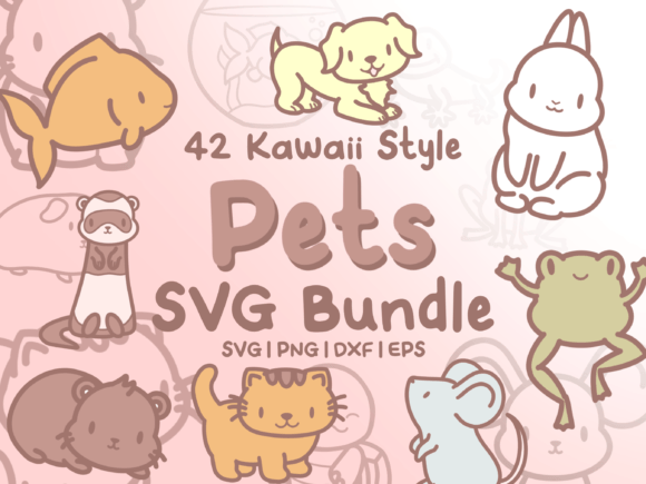 Adorable Design Assets: Pet Animals SVG Illustrations