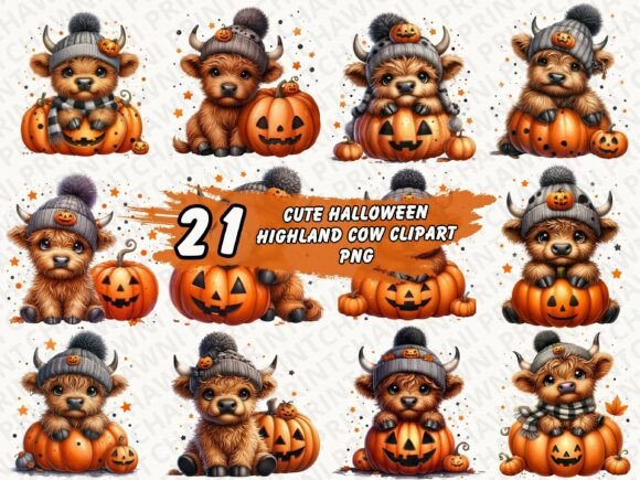 Adorable Halloween Cow Clipart for Fall Projects