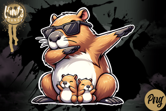 Celebrate Fatherhood with the Dabbing Capybara Dad