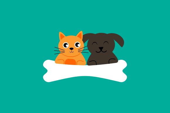 Charm and Versatility: Using the Cute Cat and Dog Cartoon in Your Projects
