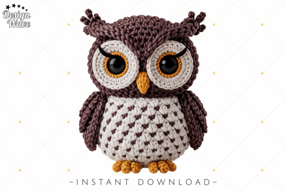 Charming Crochet Owl PNG for Creative Projects