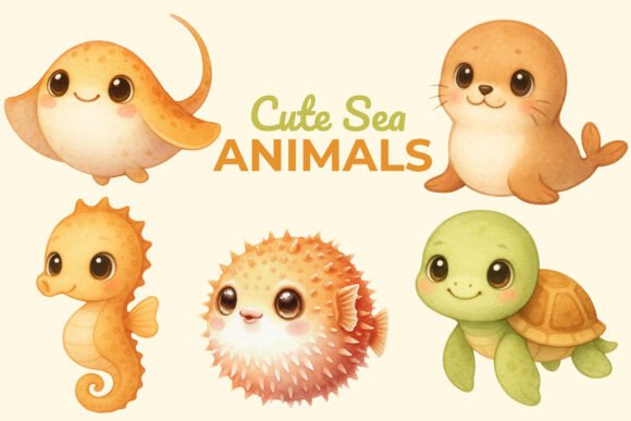 Dive Into Whimsy: Using Cute Sea Animals Clipart