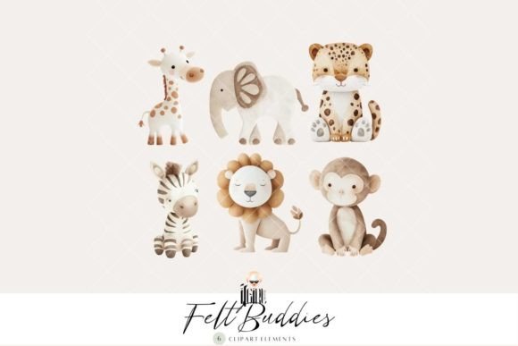 Felt Animals Clipart: A Heartwarming Touch for Modern Design