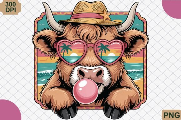 Funny Highland Cow Summer PNG: A Designer's Guide to Rustic Charm