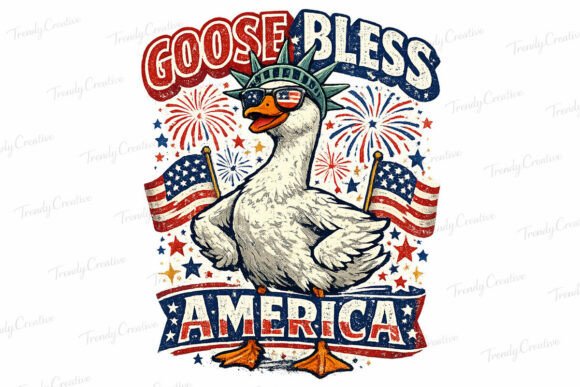 Goose Bless America: A Patriotic Design Asset