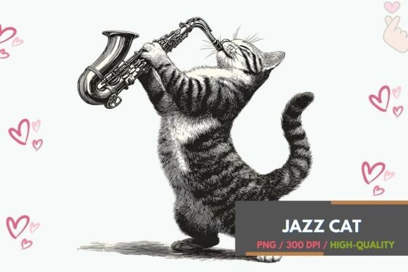 Jazz Cat Playing Saxophone: Your Key to Quirky Design