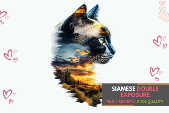 Siamese Cat PNG Double Exposure Art: A Designer's Guide