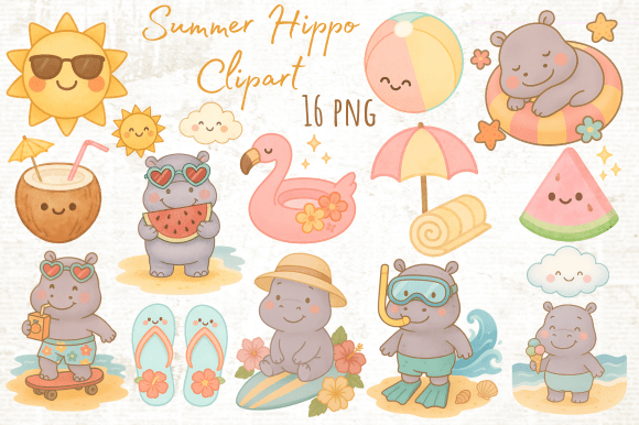 Summer Hippo Clipart Png Sublimation: A Designer's Guide