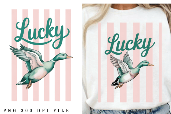 Unlock Creative Potential with Lucky Duck Stripe PNG Design