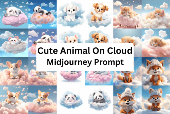 Whimsical Wall Art: Designing with Cute Animals on Cloud